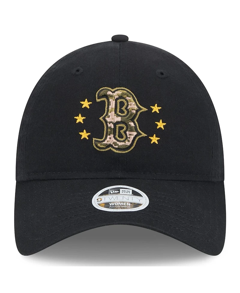 New Era Women's Black Boston Red Sox 2024 Armed Forces Day 9TWENTY Adjustable Hat
