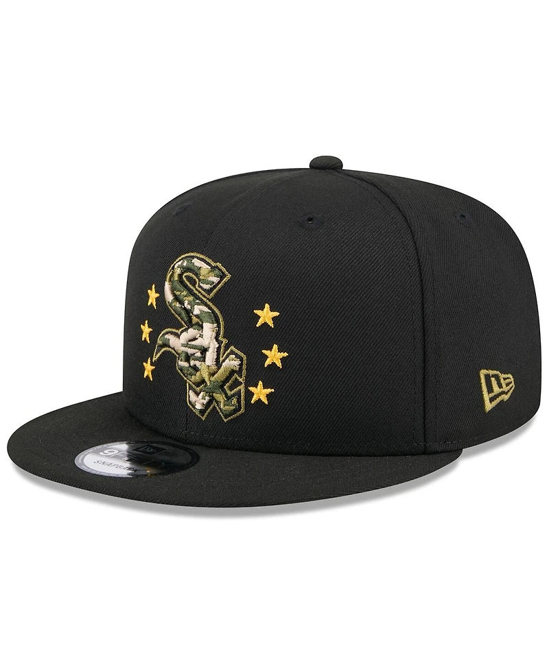 New Era Men's Black Chicago White Sox 2024 Armed Forces Day 9FIFTY Snapback Hat