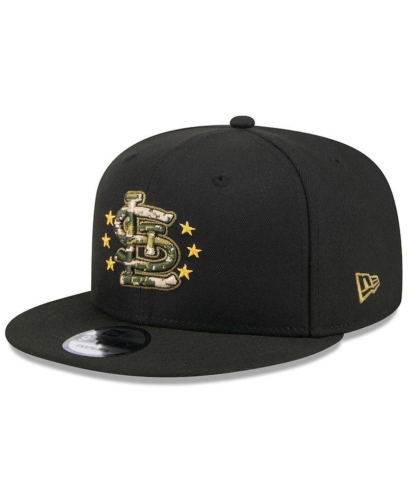 New Era Men's Black St. Louis Cardinals 2024 Armed Forces Day 9FIFTY Snapback Hat