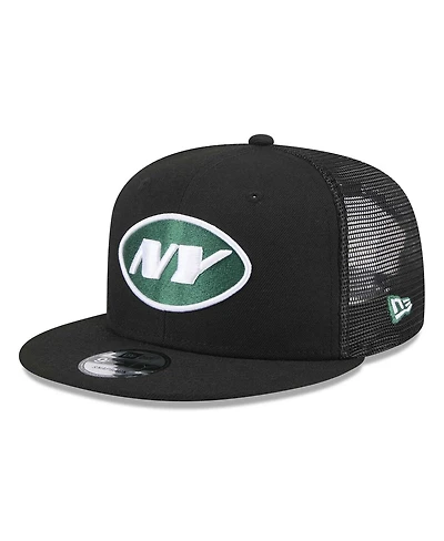 New Era Men's Black New York Jets Shade Trucker 9FIFTY Snapback Hat