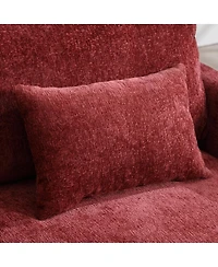 Simplie Fun Modern Chenille Fabric Loveseat, 2-Seat Upholstered Loveseat Sofa Modern Couch