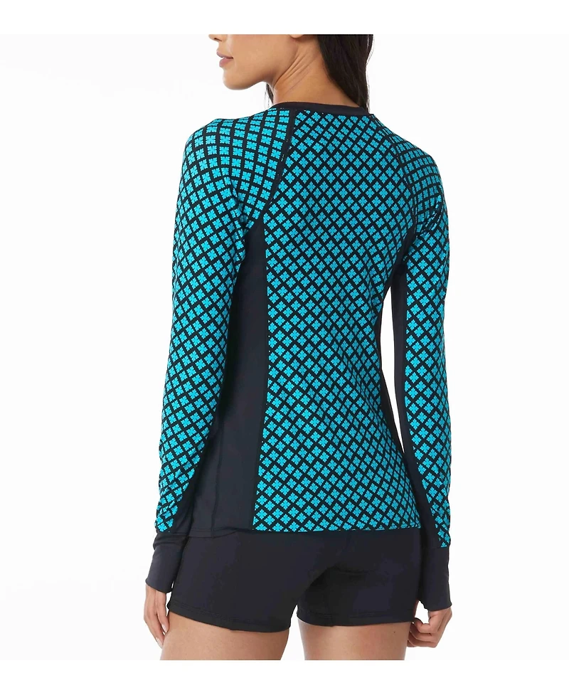 Beach House Sport Ava Zip Front Floral Rash Guard