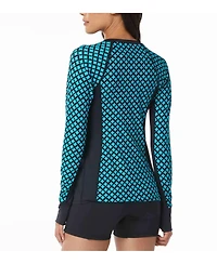 Beach House Sport Ava Zip Front Floral Rash Guard