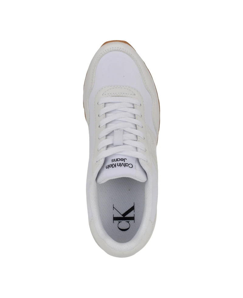 Calvin Klein Women's Carene Round Toe Lace-up Casual Sneakers