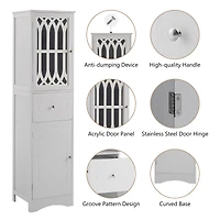 Streamdale Freestanding White Bathroom Cabinet