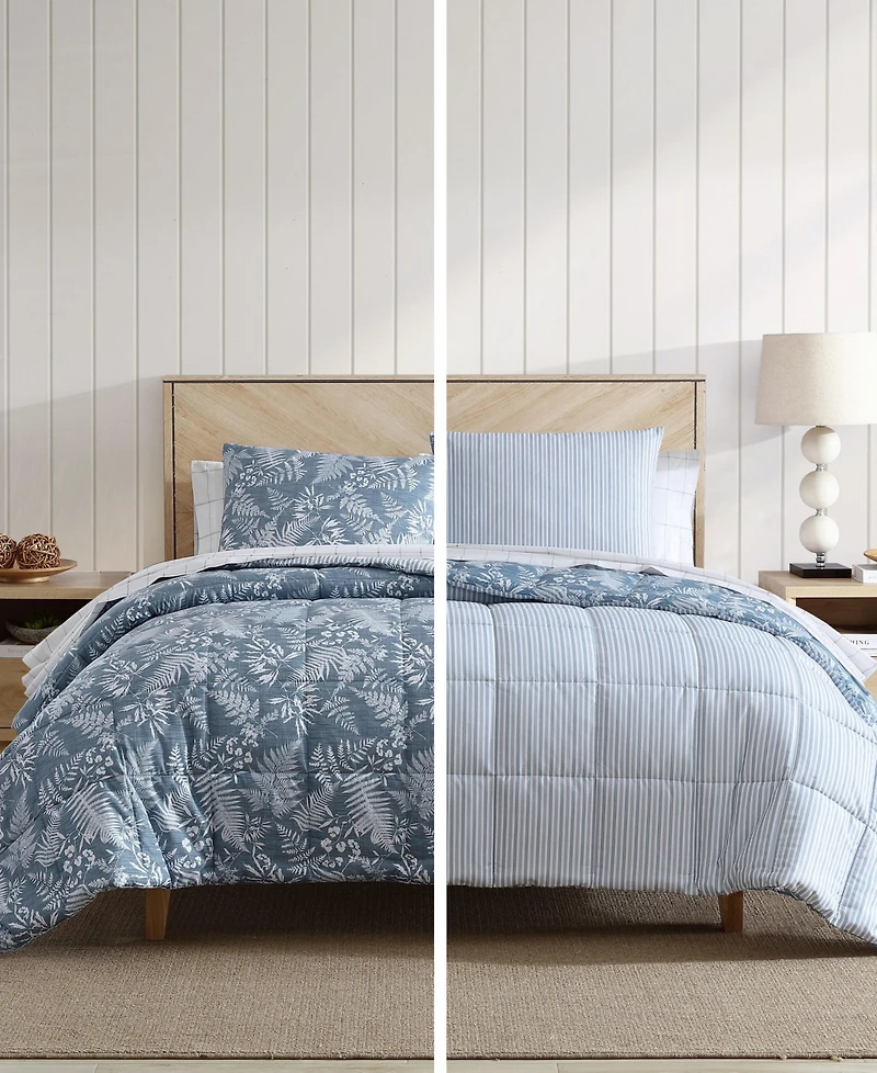 Eddie Bauer Fern Garden Reversible 3 Piece Comforter Set