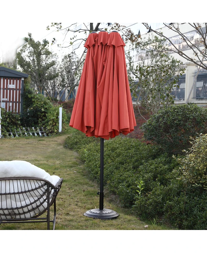Streamdale 14.8ft Double-Sided Outdoor Umbrella (Orange)