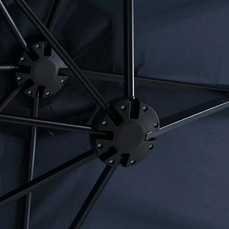 Streamdale 15' Double-Sided Umbrella with Crank (Navy)
