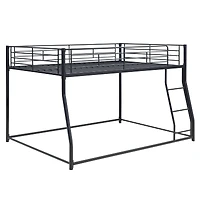 Simplie Fun Metal Floor Bunk Bed, Full Xl Over Queen