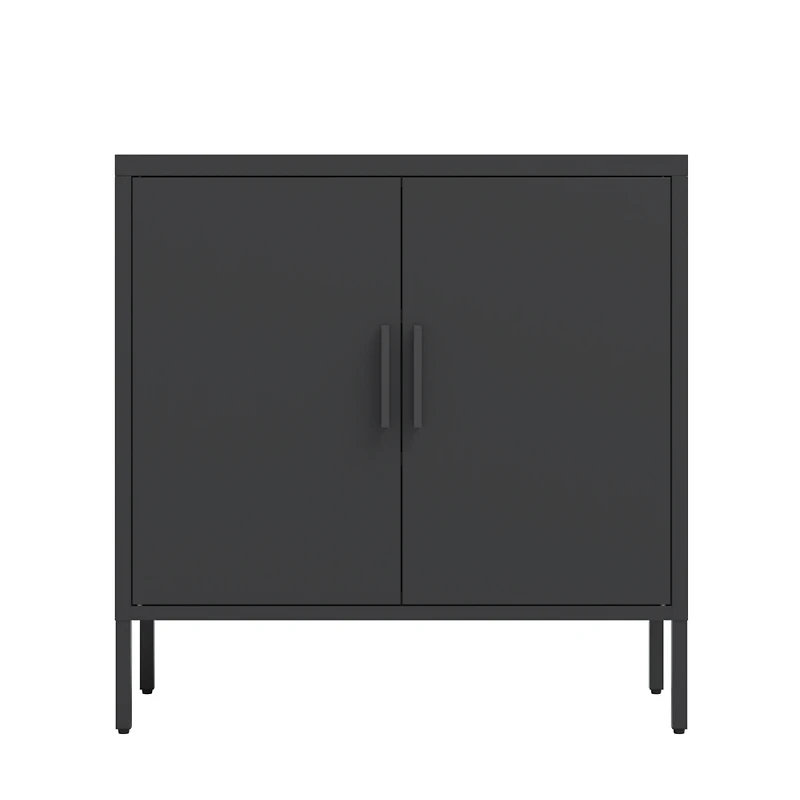 Simplie Fun Steel Cabinet with 2 Doors, 2 Shelves, Lockable