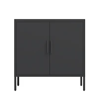 Simplie Fun Steel Cabinet with 2 Doors, 2 Shelves, Lockable