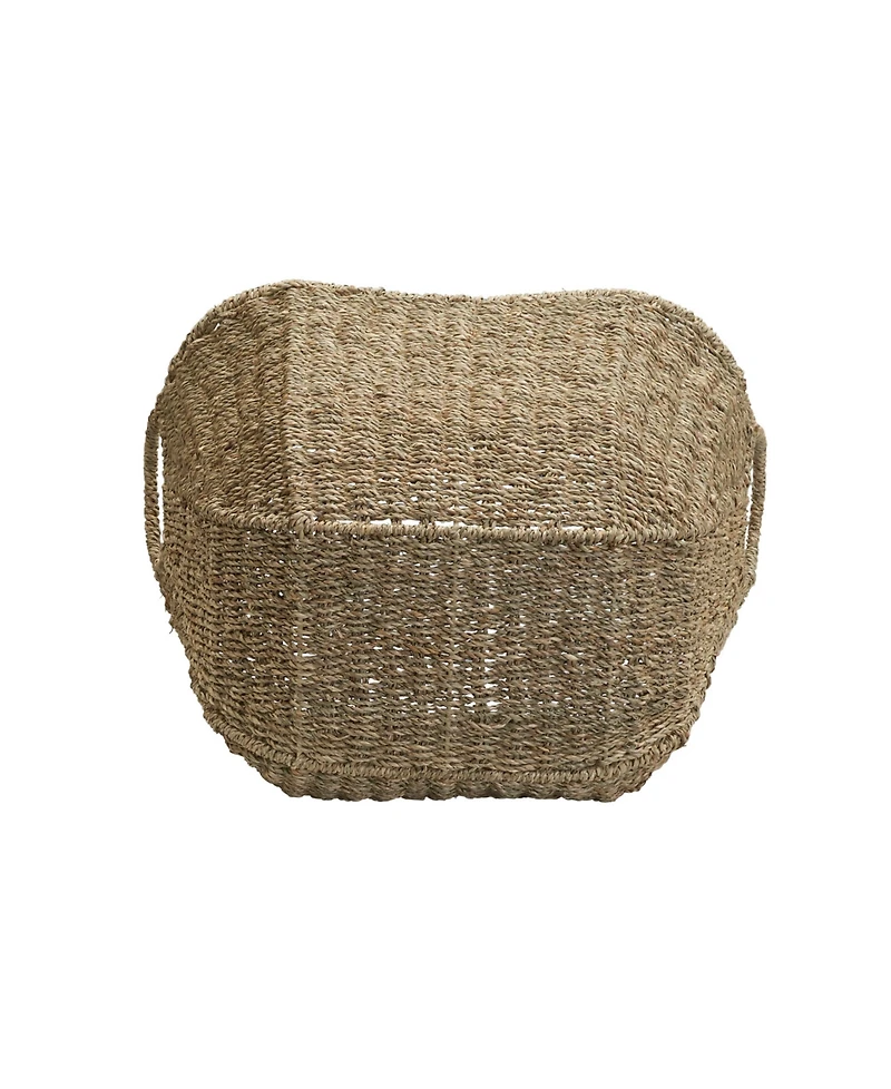Household Essentials Natural Seagrass Basket with Handles
