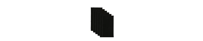 Design Imports Cotton Kitchen Collection Dishtowel Set, 18x26", Black, 6 Piece