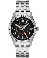Seiko Men's Automatic 5 Sports Gmt Stainless Steel Bracelet Watch 39mm