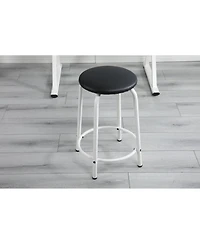 Simplie Fun White Adjustable Tempered Glass Drafting Printing Table With Chair