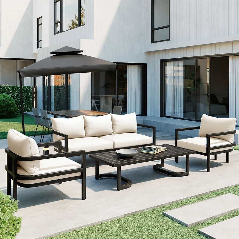 Streamdale Outdoor Steel Sofa Set, Waterproof and Anti-uv