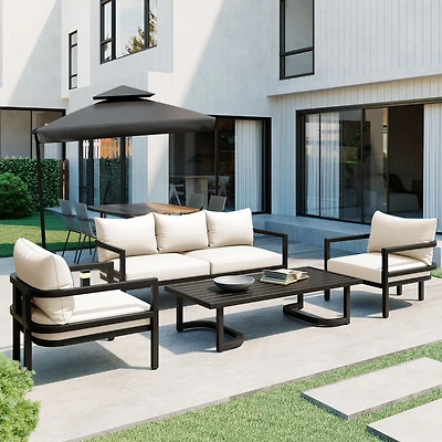 Streamdale Outdoor Steel Sofa Set, Waterproof and Anti-uv