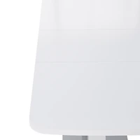 Streamdale Furniture Modern Square Dining Table, Stretchable, White Table Top+Mdf X-Shape Table Leg With Metal Base