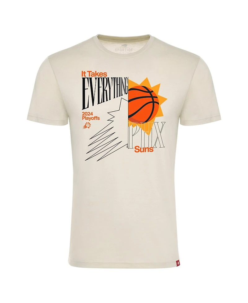 Sportiqe Men's and Women's Cream Phoenix Suns 2024 Nba Playoffs It Takes Everything Tri-Blend T-Shirt