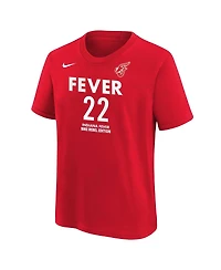 Nike Big Boys and Girls Caitlin Clark Red Indiana Fever 2024 Wnba Draft Rebel Edition Player Name Number T-Shirt
