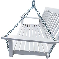 Streamdale Outdoor Wood Swing with Armrests, Easy Assembly