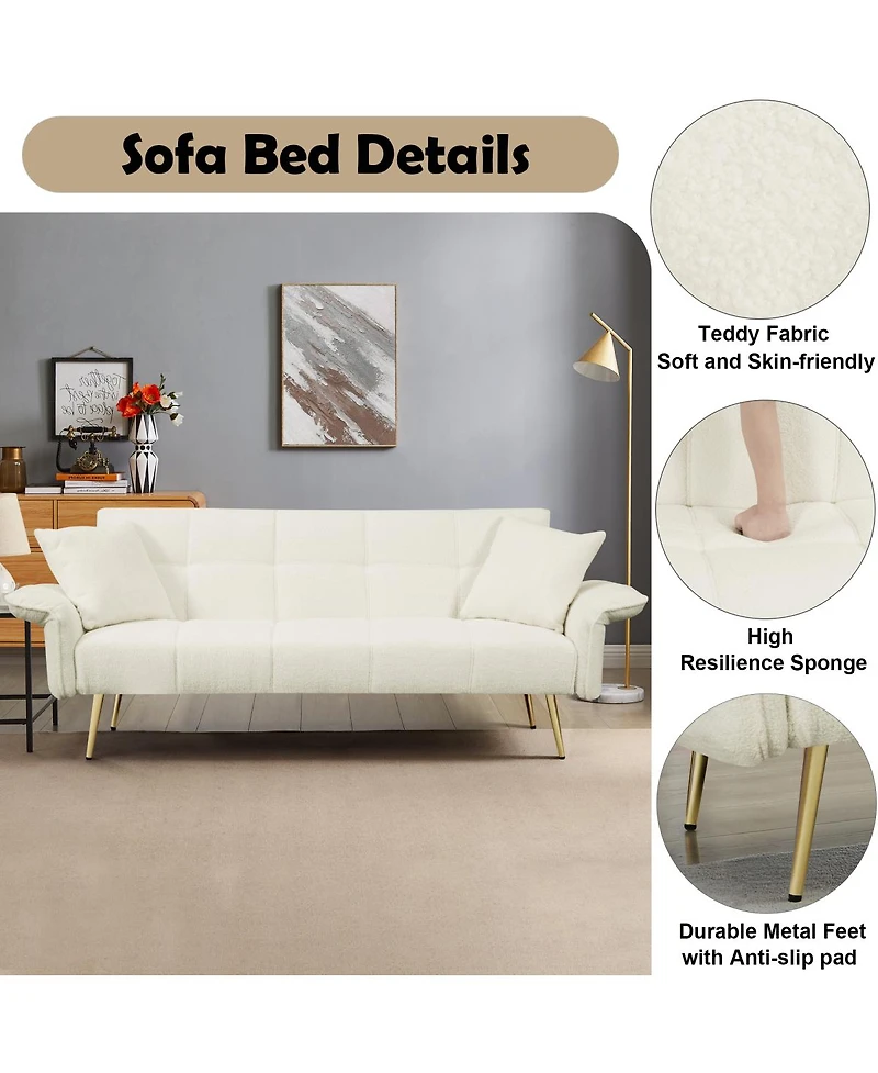 Streamdale Furniture Convertible Double Sofa Bed for Small Spaces