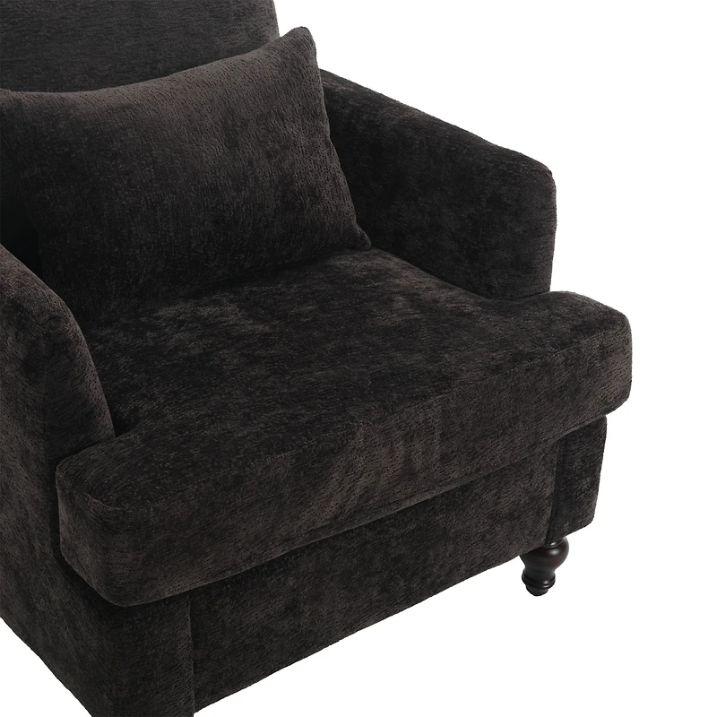 Streamdale Furniture Wood Frame Armchair, Modern Accent Chair Lounge Chair For Living Room