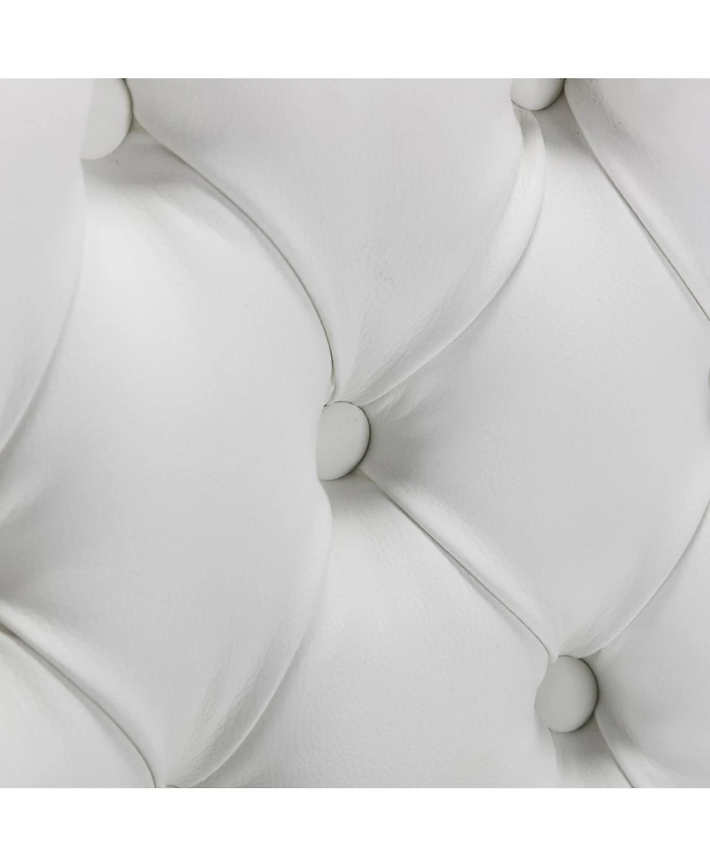 High-end Contemporary Dining Chair Set, White+Light Blue