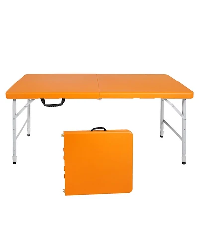 Streamdale Folding Portable Table (4FT, Orange)