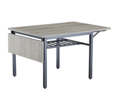Streamdale Folding Dining Table, 1.2" Thick, Grey, 63.2" L X 35.5" W X 30.5" H