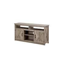 Simplie Fun Gray Wash Farmhouse Tv Media Stand - Up To 65"