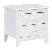 Simplie Fun 2-Drawer Nightstand For Bedroom, Mid Century Retro Bedside Table With Classic Design