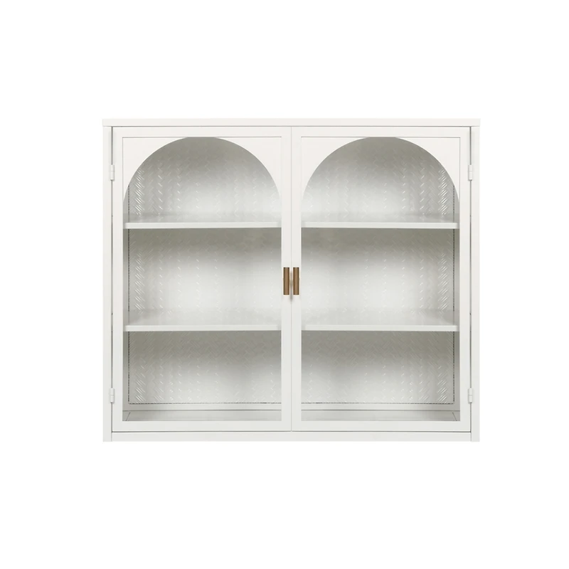 Streamdale 27.56" Glass Doors Modern Two-Door Wall Cabinet
