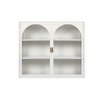Streamdale 27.56" Glass Doors Modern Two-Door Wall Cabinet
