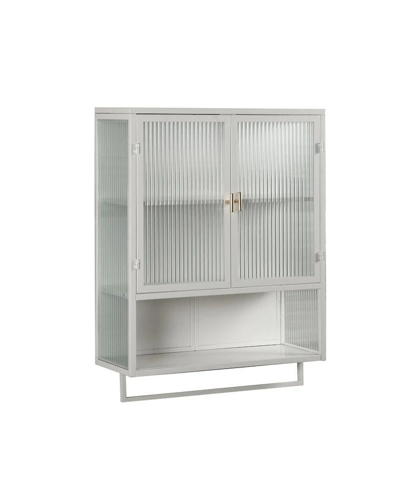Streamdale Furniture Modern Two-Door Wall Cabinet with Glass Doors
