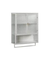 Streamdale Furniture Modern Two-Door Wall Cabinet with Glass Doors