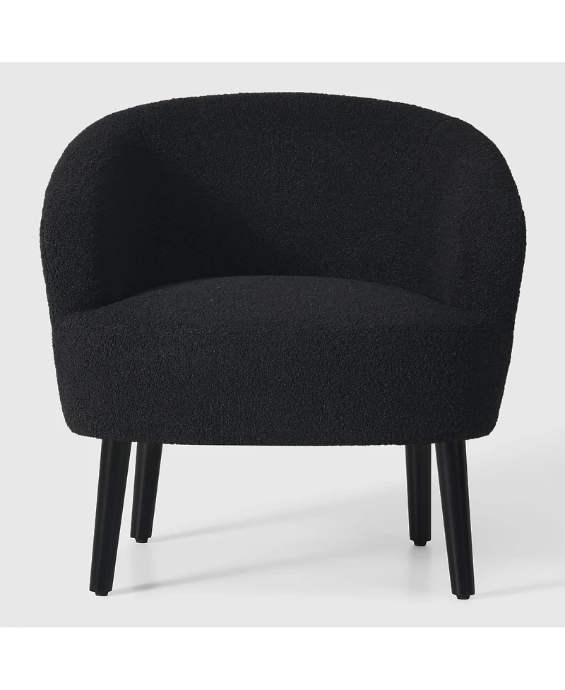 WestinTrends 29" Wide Mid Century Modern Club Barrel Accent Armchair, Set of 2