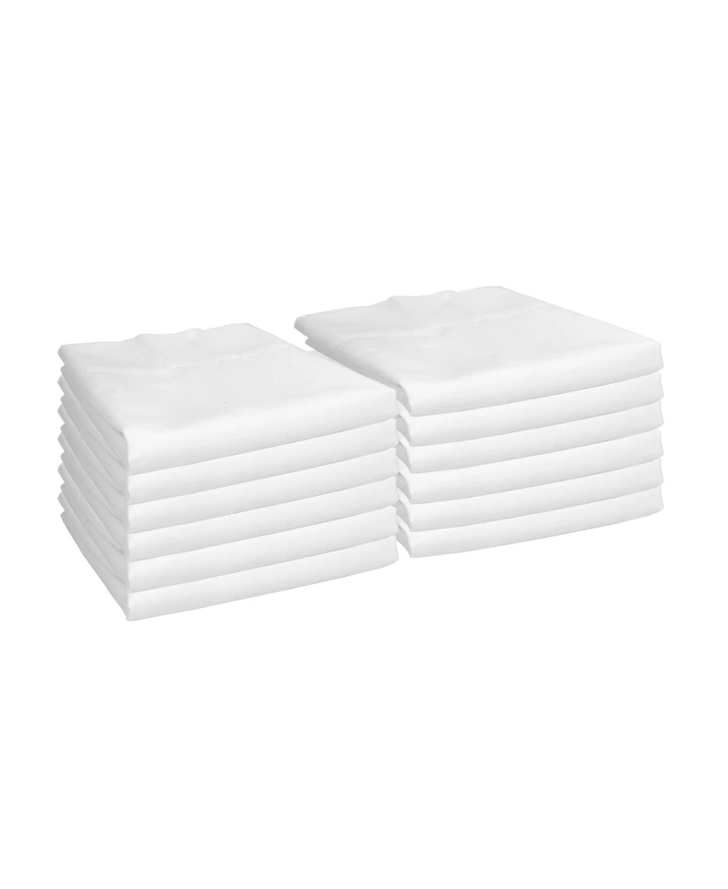 Arkwright Home Lulworth Pillowcases (12 Pack), Standard/Queen Size, White, Cotton Polyester Blend, 250 Thread Count