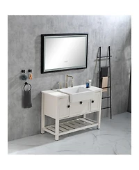 24" L X 19" W With White Sink Vanity Sinks Farmhouse/Apron Front