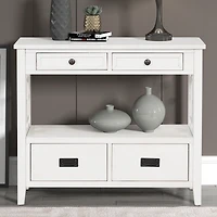 Streamdale 36" Farmhouse Console Table with Drawers and Shelf