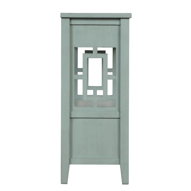 Streamdale Furniture 36" Farmhouse Pine Wood Console Table Entry Sofa Table With 4 Drawers & 1 Storage Shelf