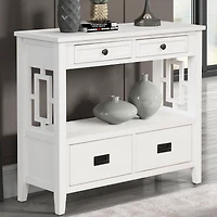 Streamdale 36" Farmhouse Console Table with Drawers and Shelf