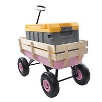 Streamdale All-Terrain Pull Wagon with Wood Railing
