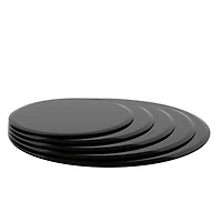 Streamdale Furniture 38.6" Inch Round Tempered Glass Table Top Black Glass 2/5" Inch Thick Beveled Polished Edge
