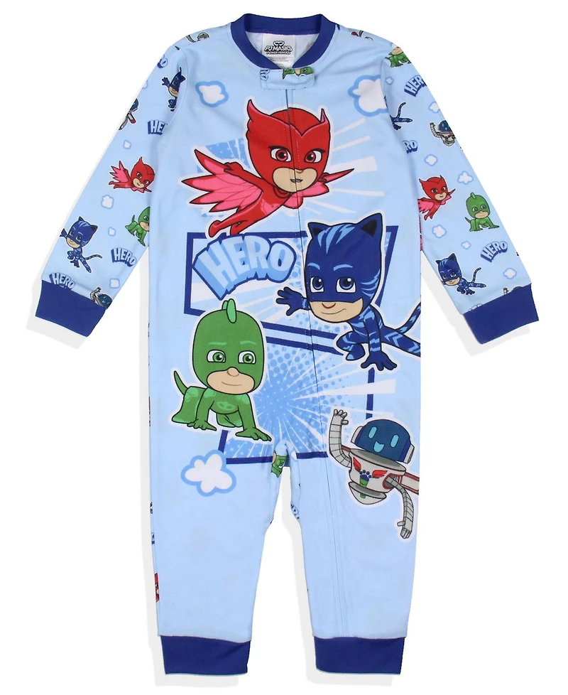Pj Masks Toddler Boys Gekko Catboy Owlette Hero! Footless Sleeper Pajama Union Suit