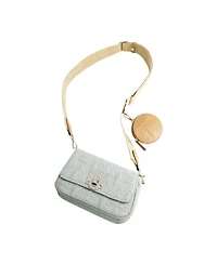True Religion Quilted Denim Horseshoe Flap