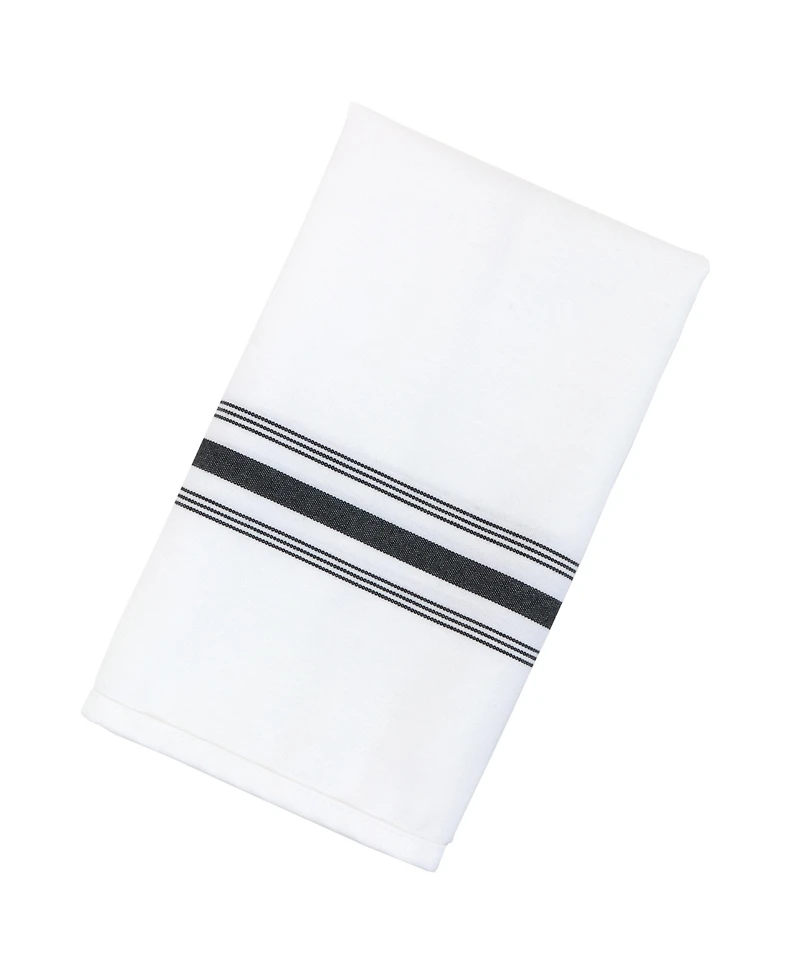 Arkwright Home Mariposa Bistro Dinner Napkins (12 Pack), 18x22, Soft Spun Polyester, Striped Color Options