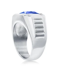 Stainless Steel Genuine Spinel Square Cz Ring