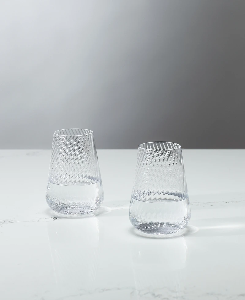 Vera Wang Wedgwood Swirl Highball Glass, Set of 2
