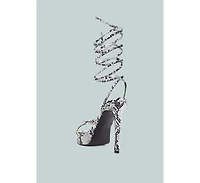 Women's Bondage High Heel Lace Up Sandals